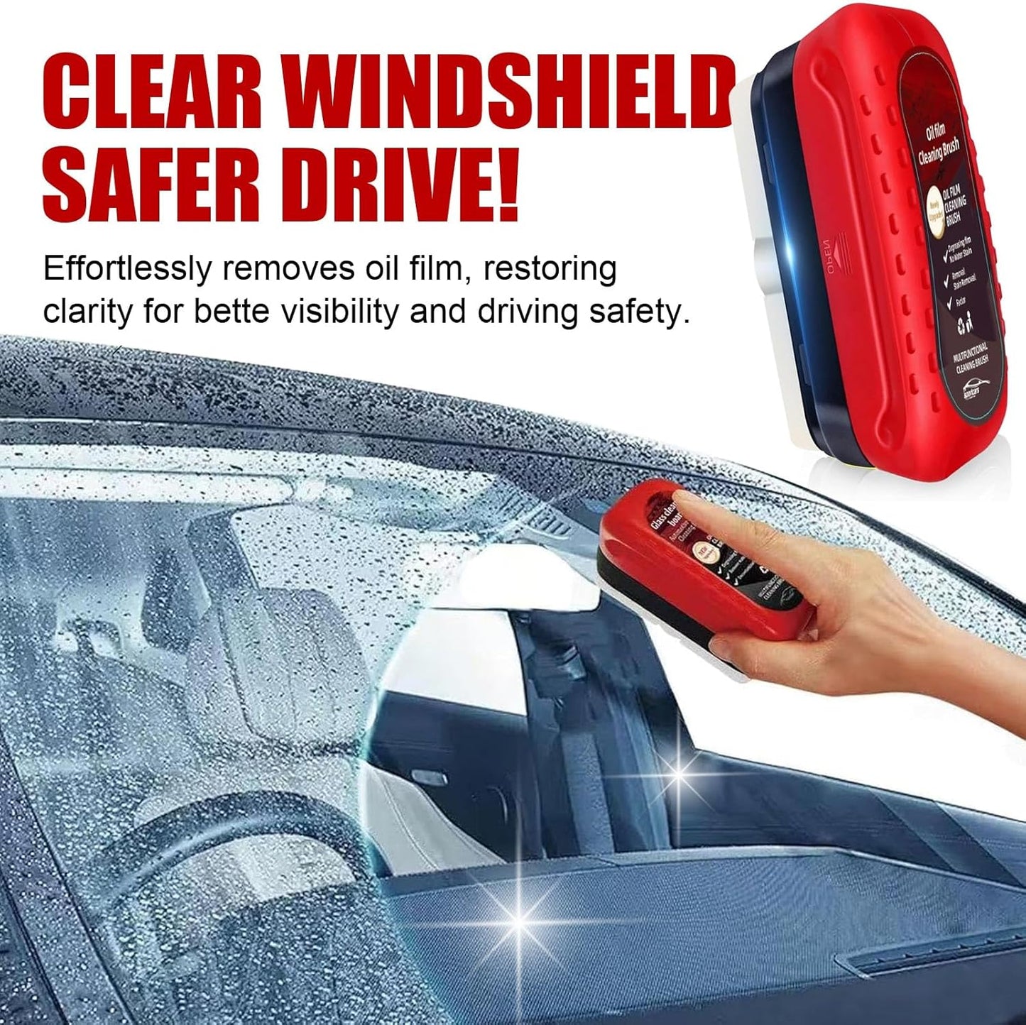 Windshield Oil Film Cleaning Brush – Clear View Every Drive!