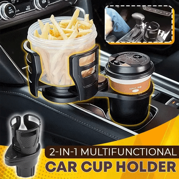 2 in 1 Multifunctional Car Drink Cup Glass Holder - 360° Rotatable
