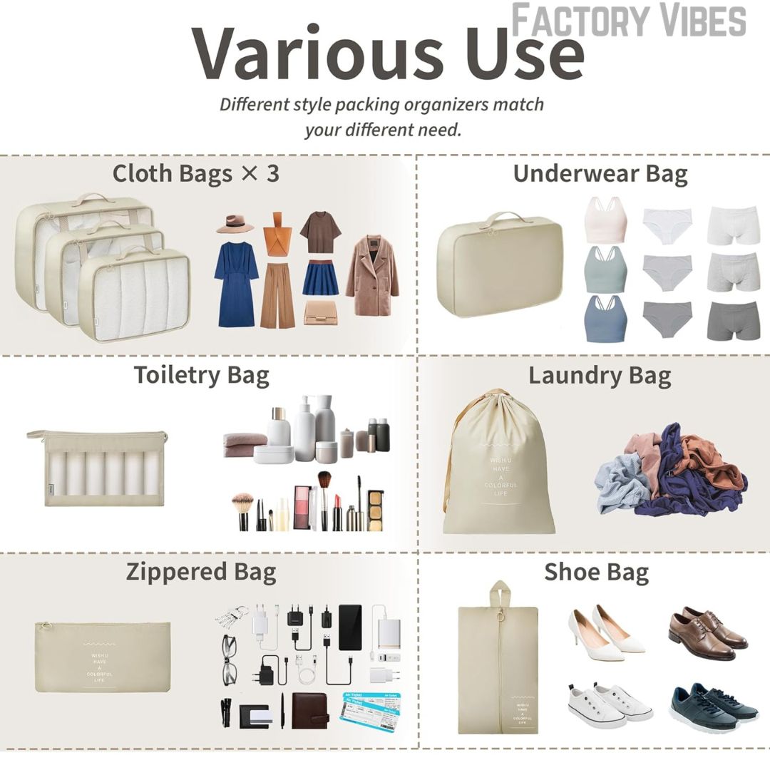 Packify™ 7 Set Packing Cubes Luggage Organizers