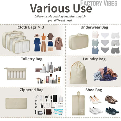 Packify™ 7 Set Packing Cubes Luggage Organizers