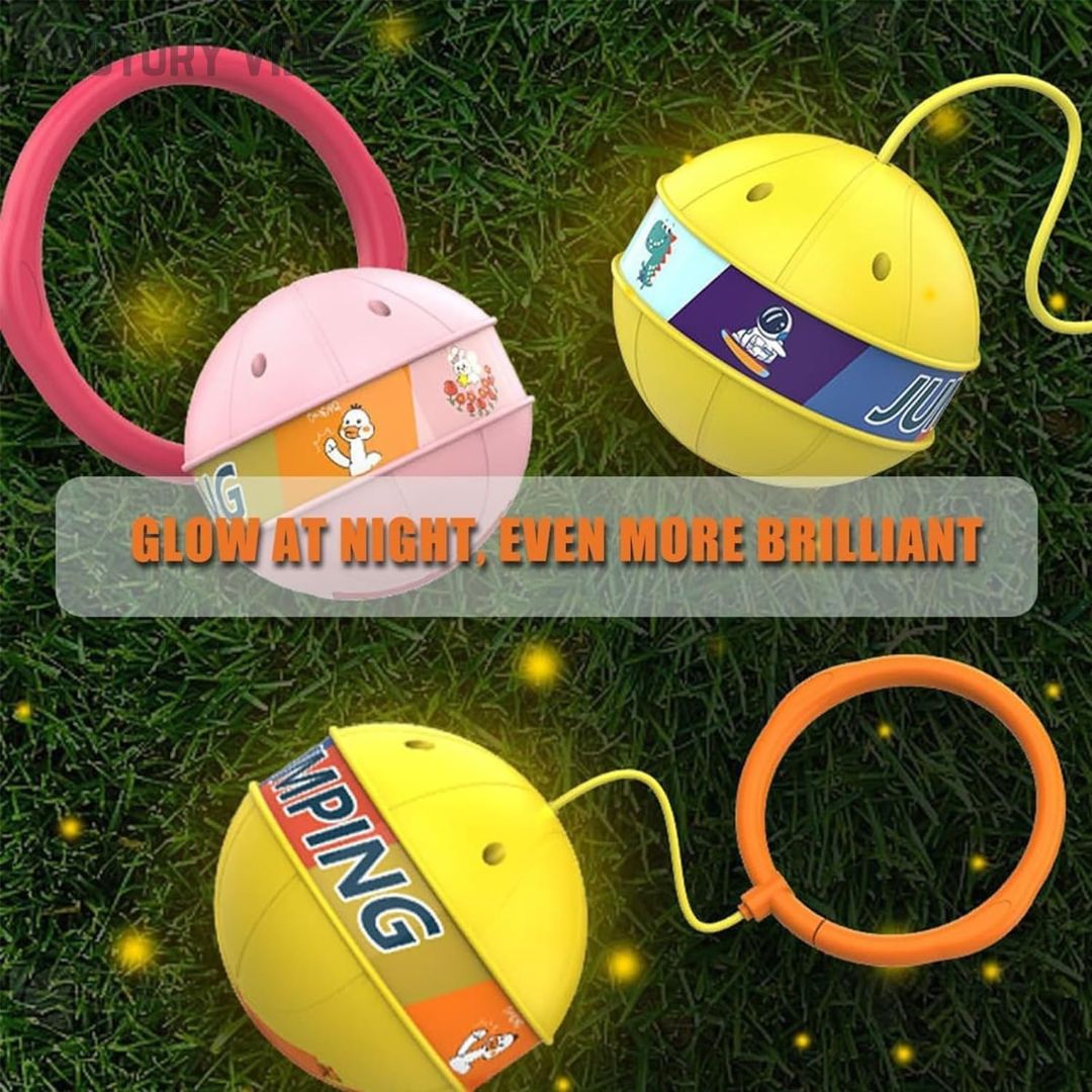 Glowing Bouncing Ball with Jump Rope for Kids