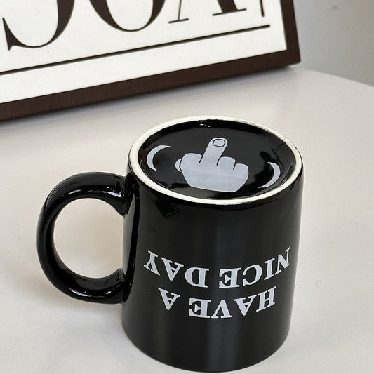 Vertical Middle Finger Mug