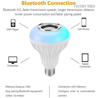 Remote Control Bulb with Bluetooth Speaker