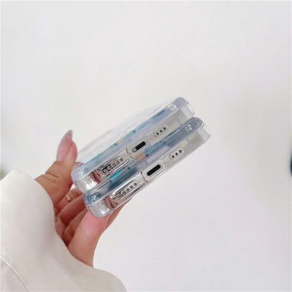 Liquid Floating Icons Case Compatible for iPhone Models