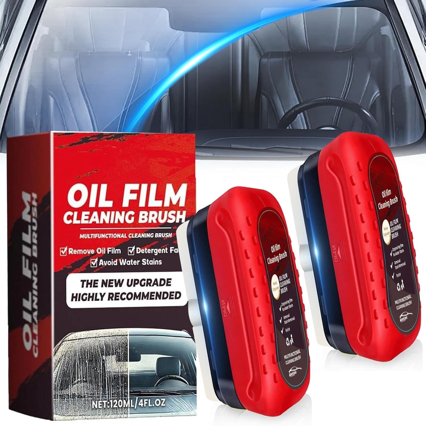 Windshield Oil Film Cleaning Brush – Clear View Every Drive!