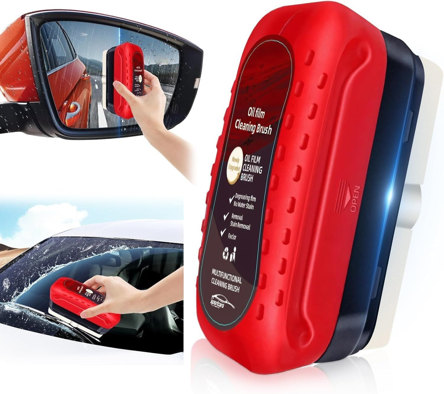 Windshield Oil Film Cleaning Brush – Clear View Every Drive!