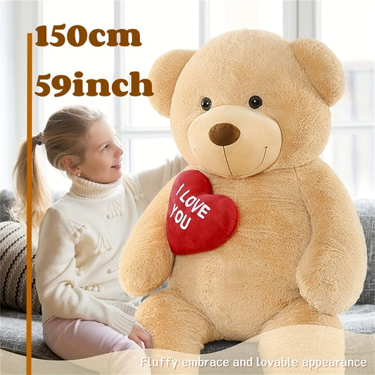 MaoGoLan 5ft Giant Teddy Bear Stuffed Animals - "I Love You"Red Heart Human Size Teddy Bear For Girlfriend, Boyfriend, Wife, Lover-Birthday, Anniversary, Valentines