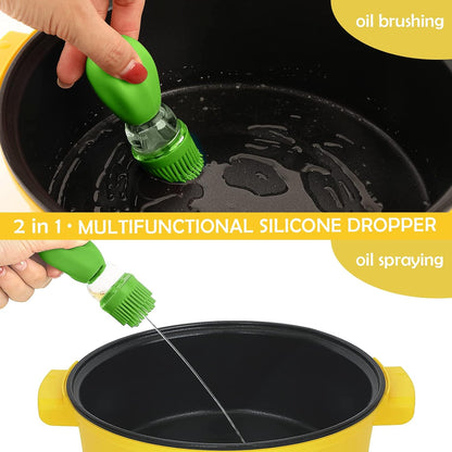 Oil Dispenser Bottle With Silicone Brush