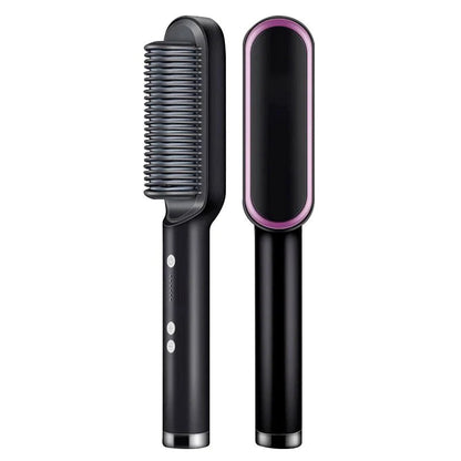 2 in 1 Professional Hair Straightener Ceramic Hair Curler Brush