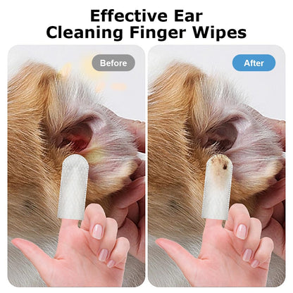 Pet Ear Cleaning Finger Wet Wipes (50 wipes)