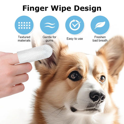 Pet Ear Cleaning Finger Wet Wipes (50 wipes)