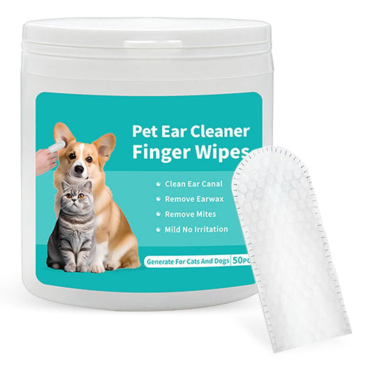 Pet Ear Cleaning Finger Wet Wipes (50 wipes)