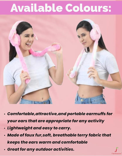 🐰 Bunny Ear Muffs For Kids — Moving-Ears Bunny Muff